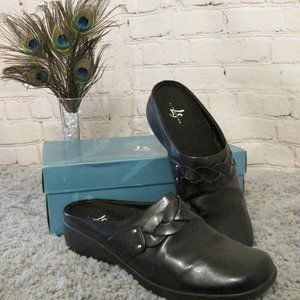 LifeStride "Ericka" Black Mules 9M